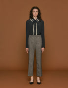 pantalone cropped grigio nero - Frida SRL
