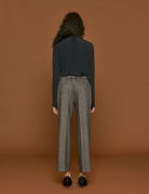 pantalone cropped grigio nero - Frida SRL