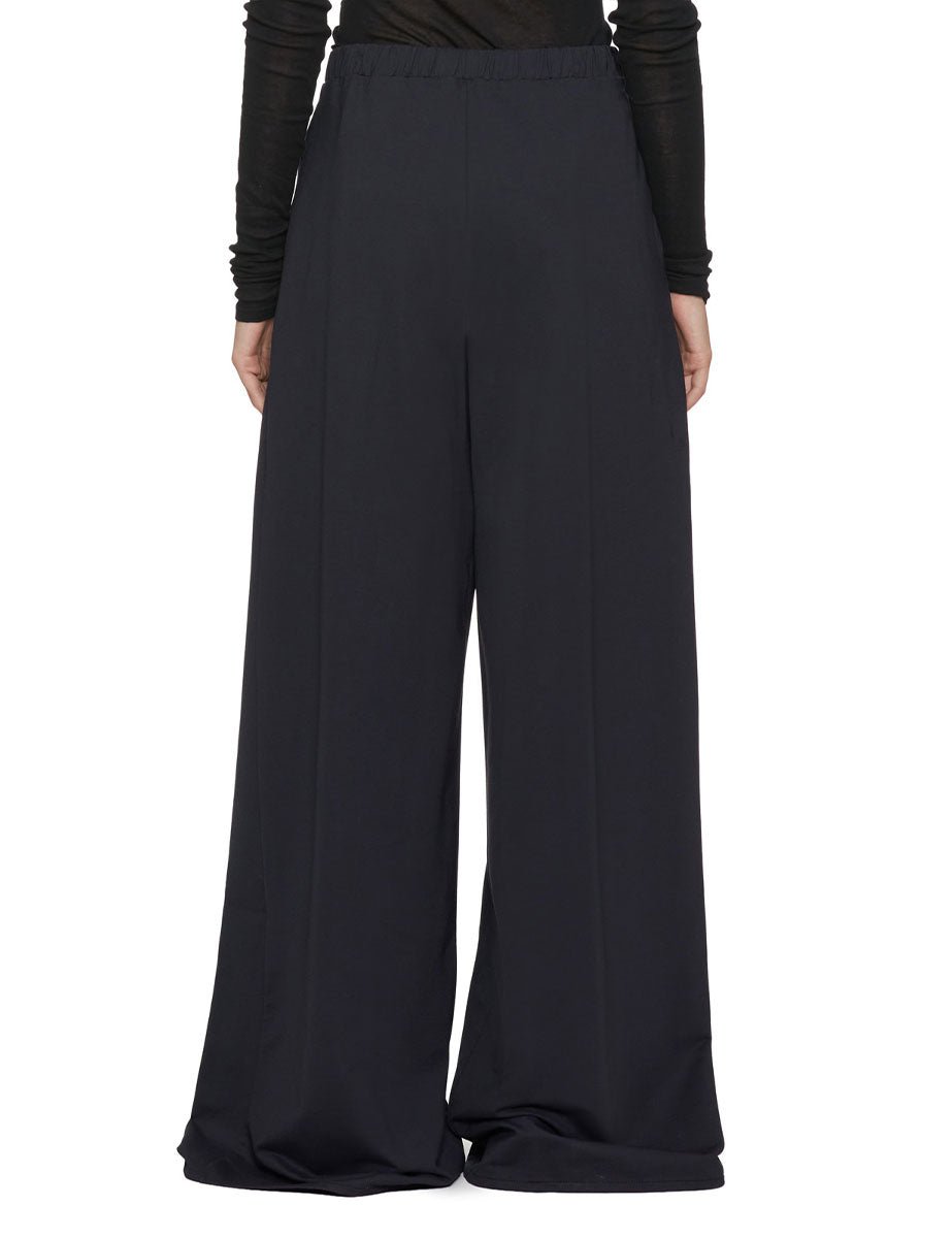 pantalone doppia pinces jersey tecnico blu - mm by max mara - pantalone