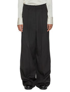 pantalone doppia pinces tecnico bistretch nero - blufrida - pantalone
