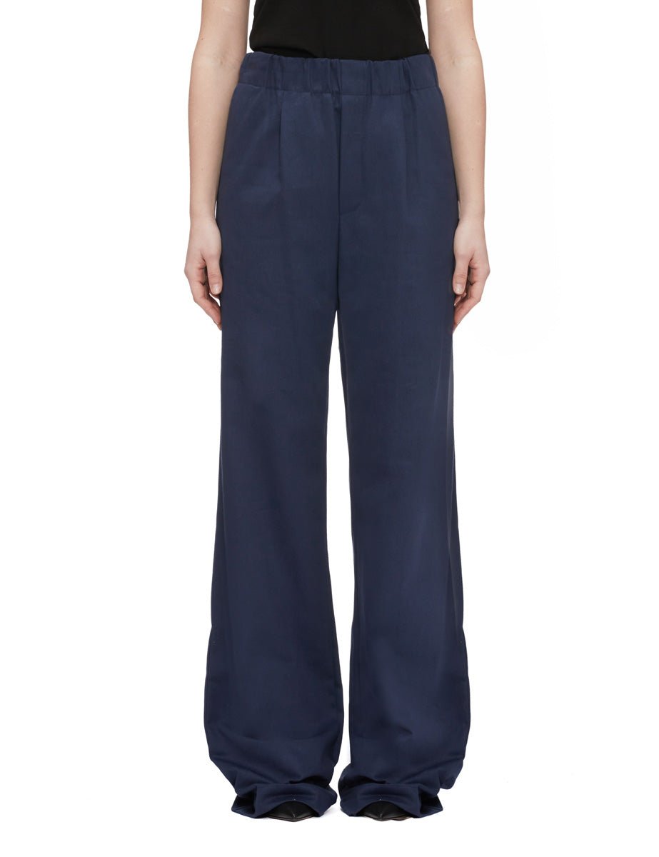 pantalone drill cotone blu - jejia - pantalone