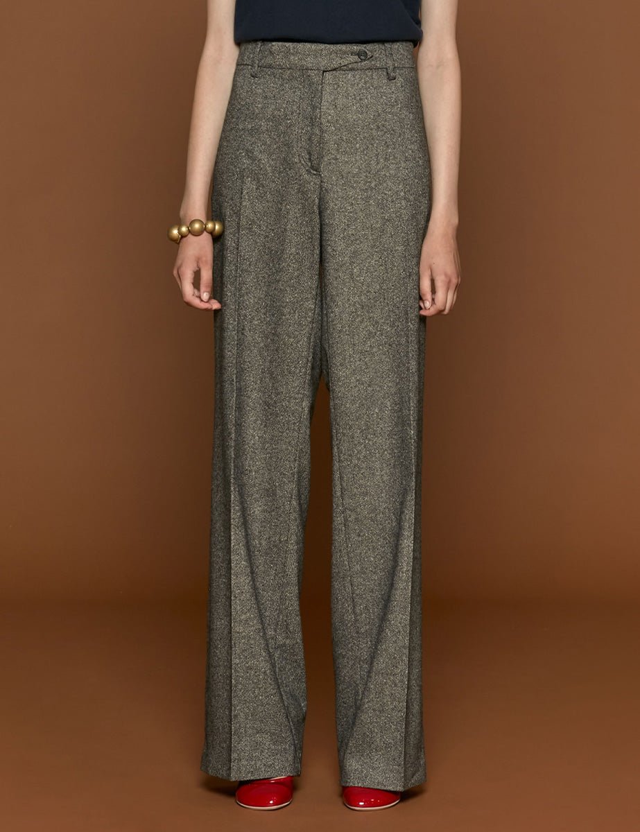 pantalone dritto nero bianco - Frida SRL