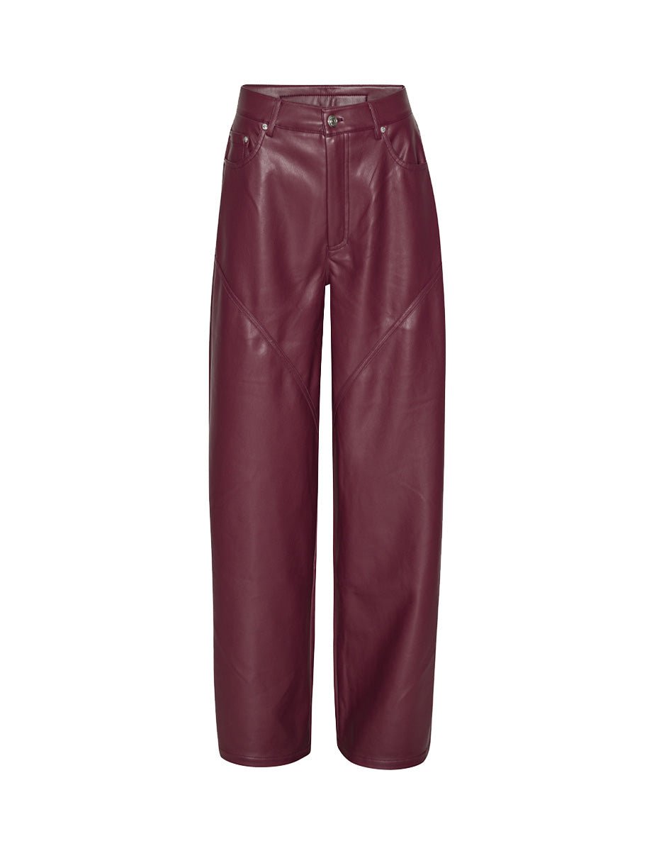 pantalone ecoleather zinfandel bordeaux - rotate - pantalone