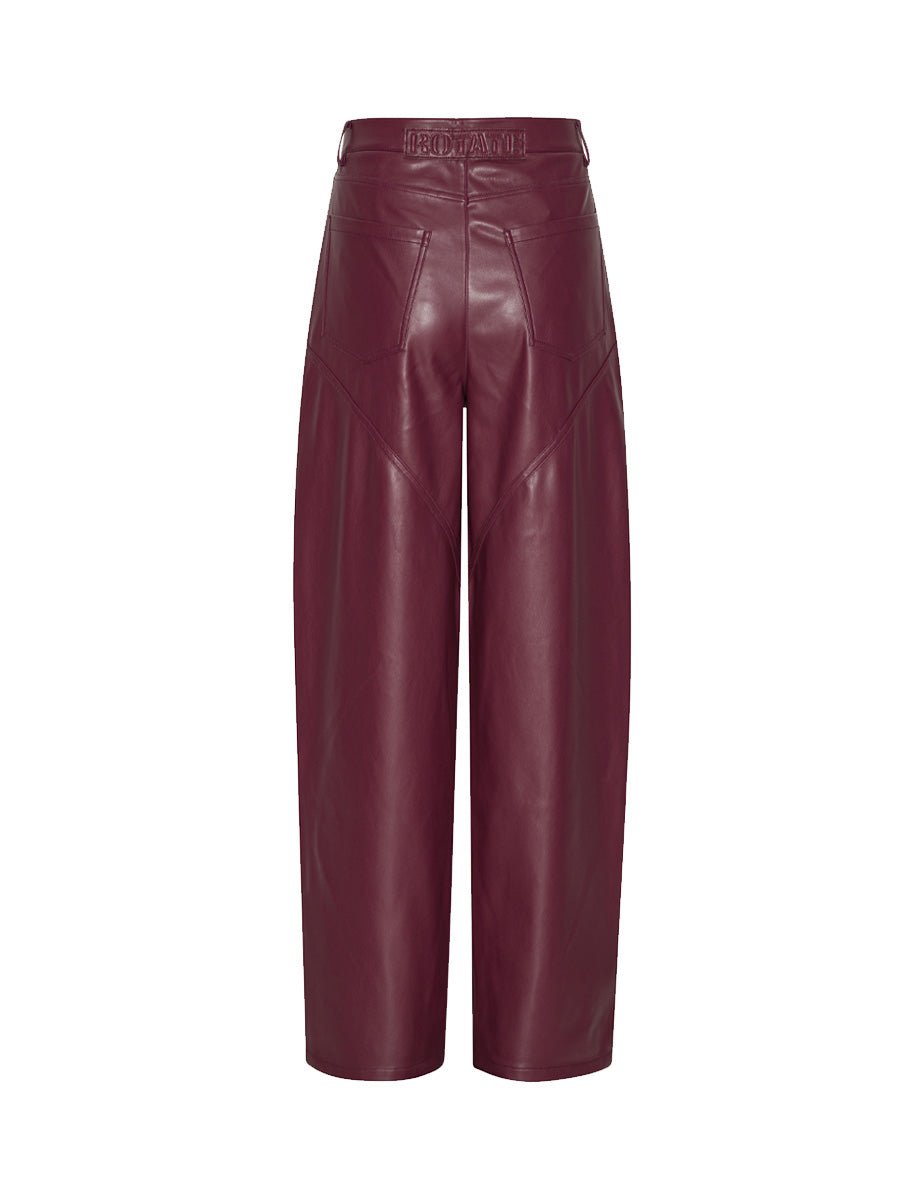 pantalone ecoleather zinfandel bordeaux - rotate - pantalone