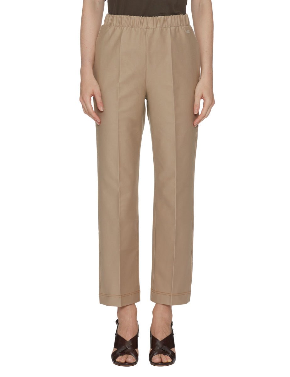 pantalone elastico bulldenim sabbia - mm by max mara - pantalone