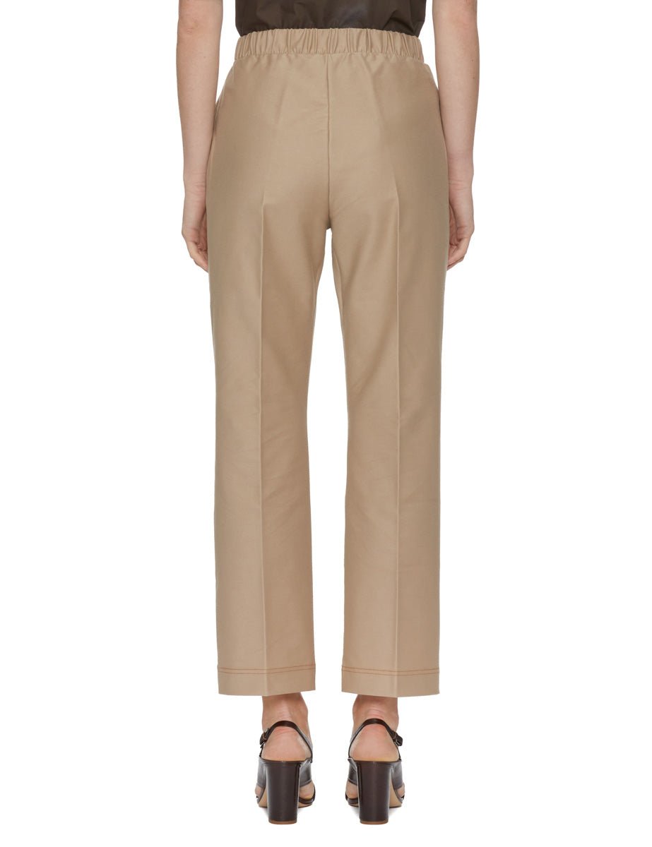 pantalone elastico bulldenim sabbia - mm by max mara - pantalone
