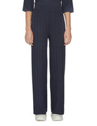 pantalone elastico maglia costa blu - Frida SRL