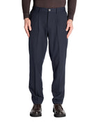 pantalone finn vestibilità regolare blu navy - selected - pantalone casual