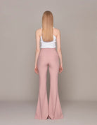 pantalone flare cady powder pink - hebe studio - pantalone