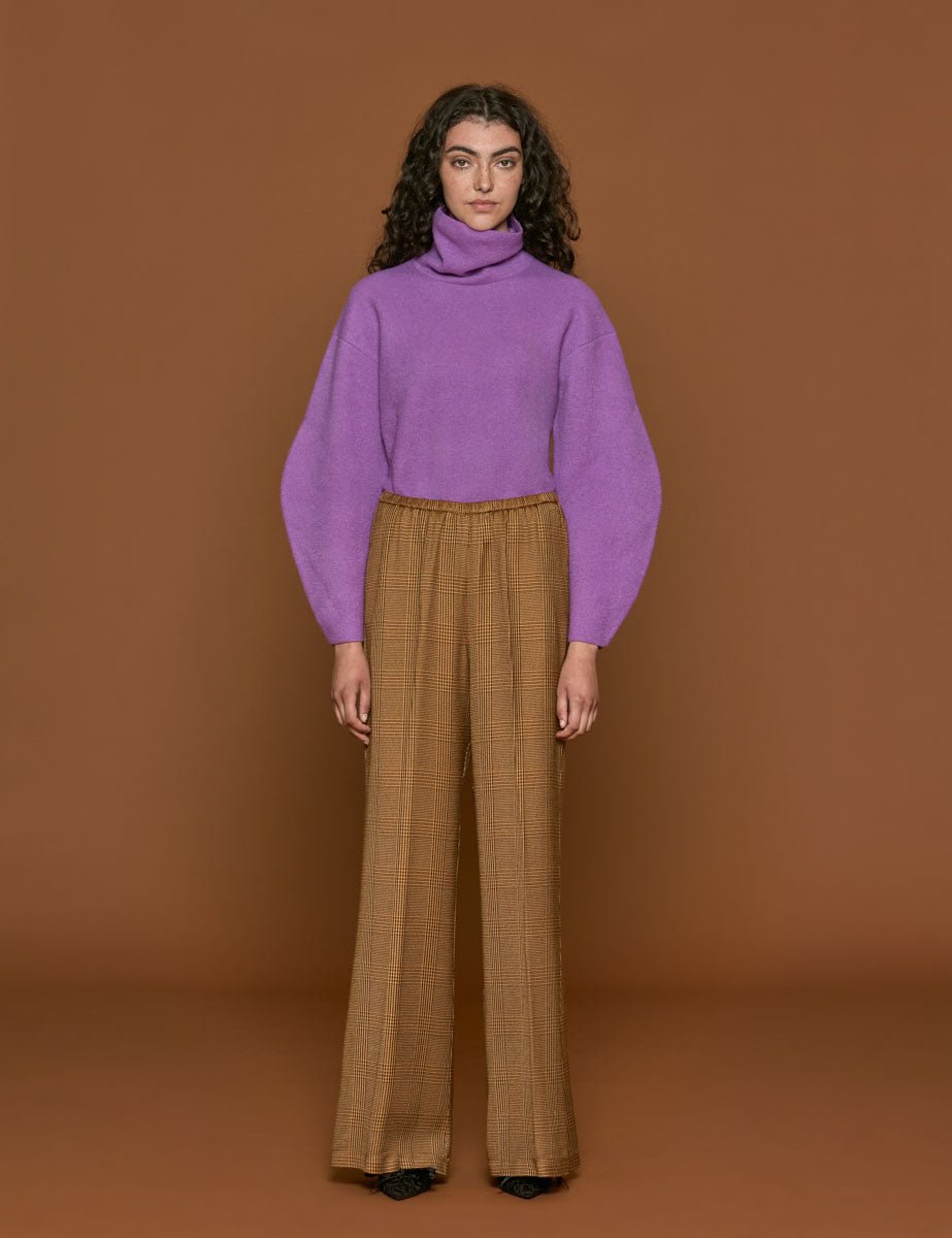 pantalone flared caramel - forte forte - pantalone