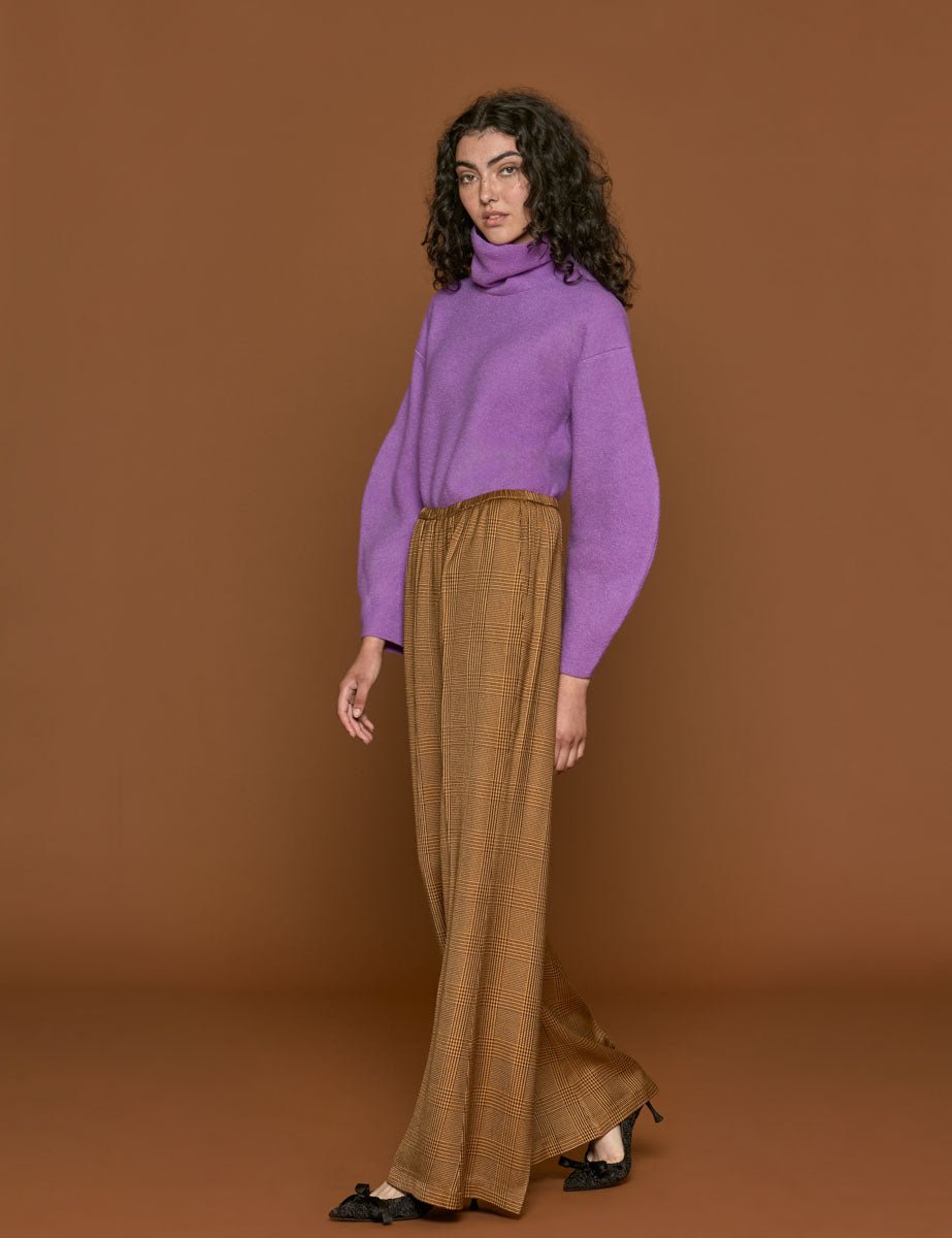 pantalone flared caramel - forte forte - pantalone