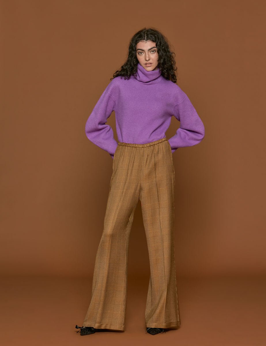 pantalone flared caramel - forte forte - pantalone