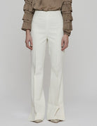 pantalone flared slit bianco - Frida SRL