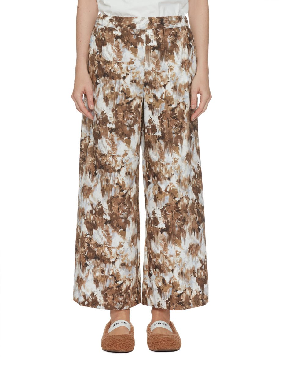 pantalone flower cielo - mm by max mara - pantalone