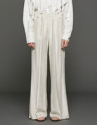 pantalone fluido laminato platino - Frida SRL