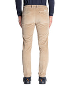 pantalone fondo risvolto velluto beige - teleria zed - pantalone casual