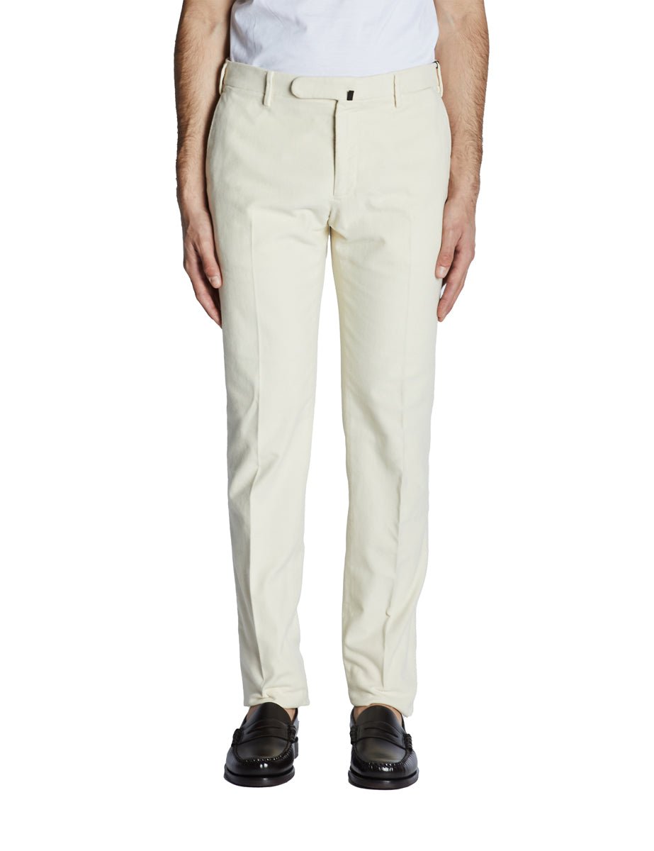 pantalone fustagno panna - incotex - pantalone elegante