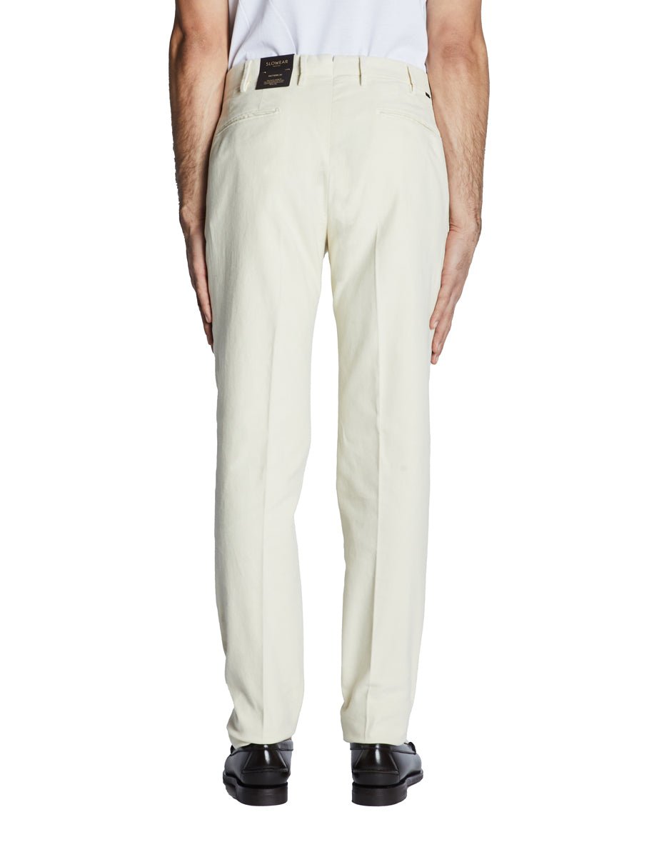 pantalone fustagno panna - incotex - pantalone elegante