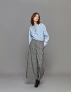 pantalone gamba larga bianco nero - vivetta - pantalone