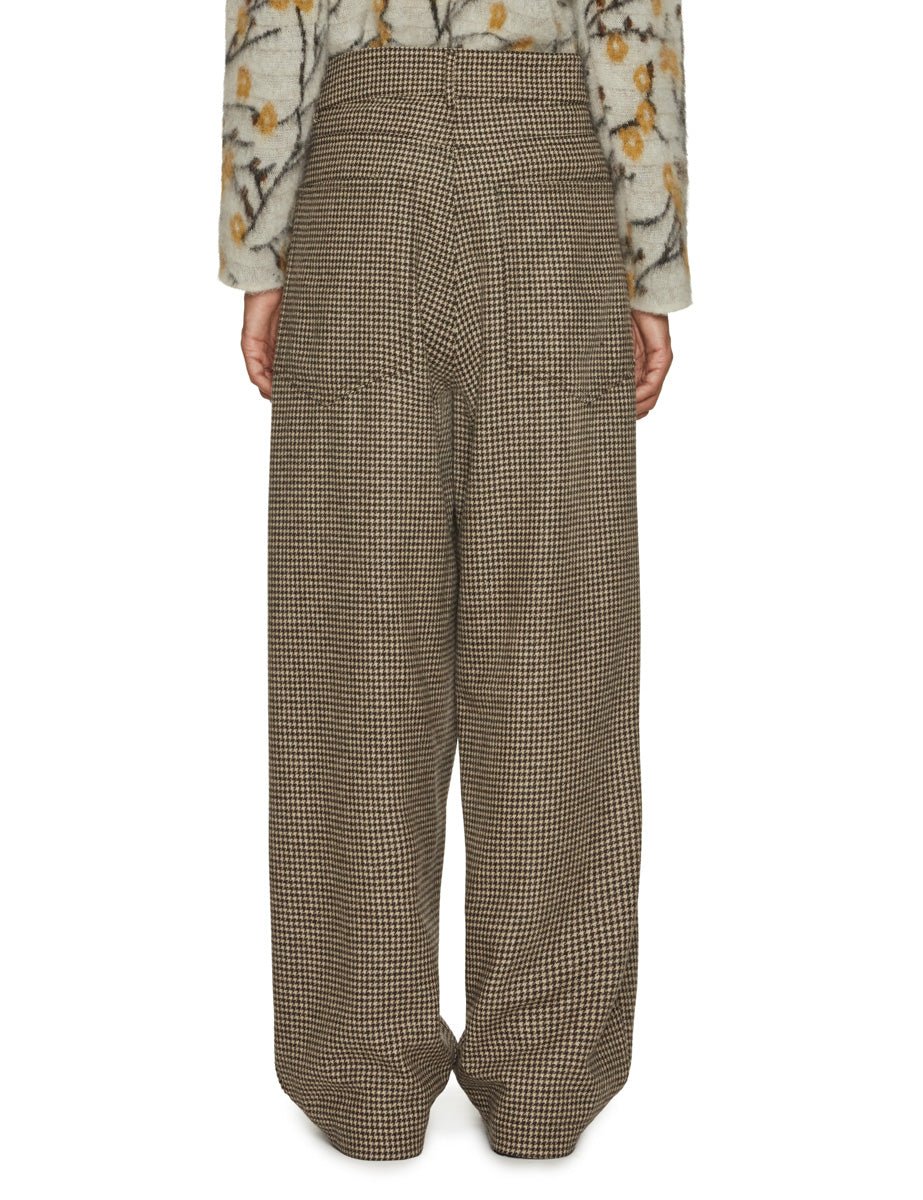 pantalone gigi pied de poule beige nero - jejia - pantalone