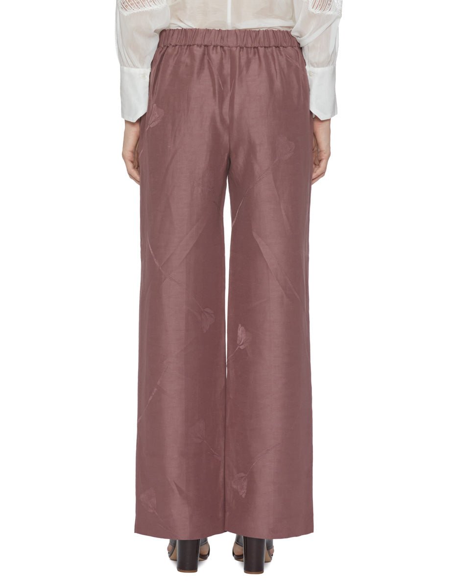 pantalone ivy elastico back malva - incotex - pantalone