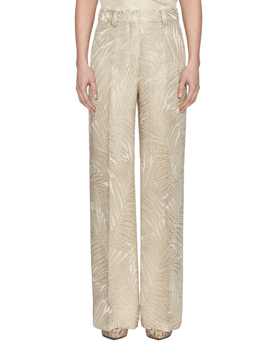 pantalone jacquard beige chiaro - incotex - pantalone