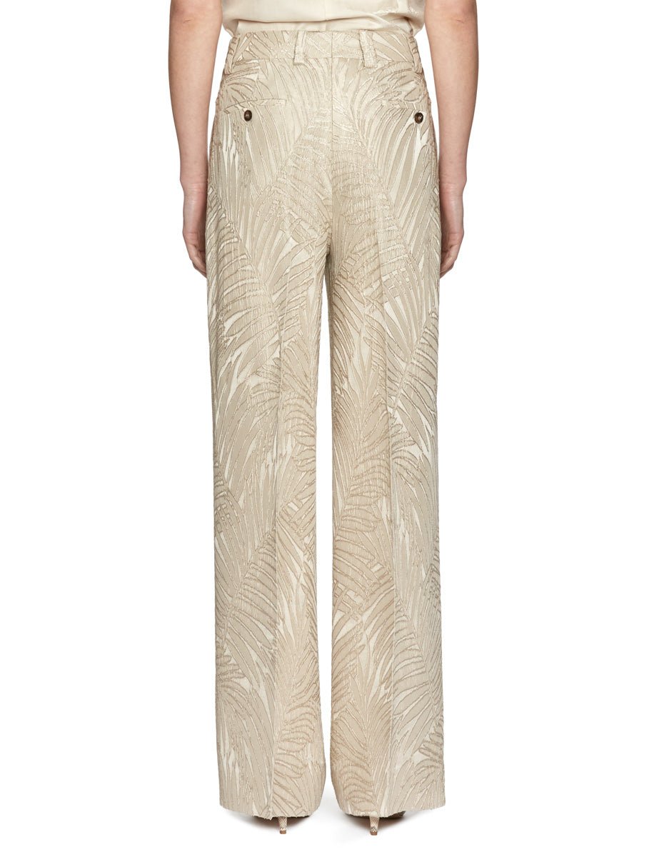 pantalone jacquard beige chiaro - incotex - pantalone