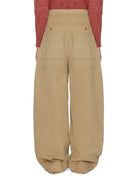 pantalone jean bull cotton beige - jejia - pantalone