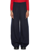 pantalone jean lana cotone gessato blu - jejia - pantalone