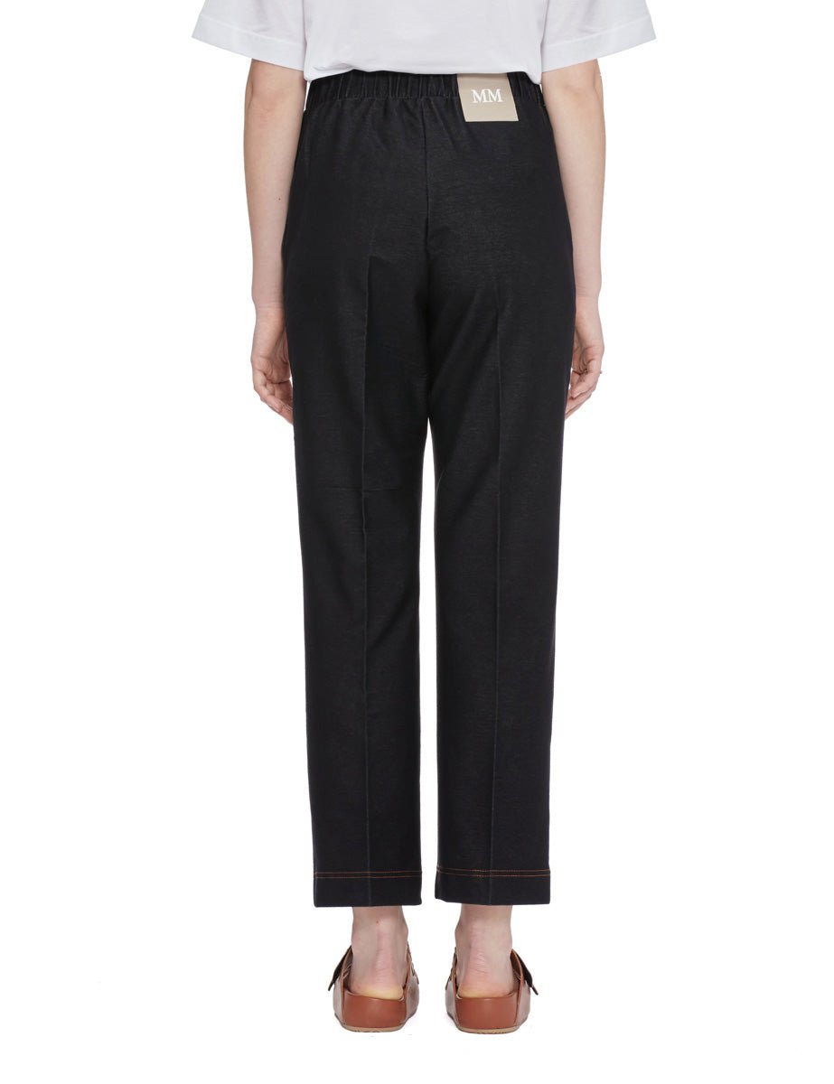 pantalone jersey effetto denim blu - max mara leisure - pantalone