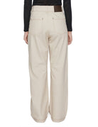 pantalone jersey effetto denim lino - mm by max mara - pantalone