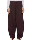 pantalone jogger maglia cioccolato - beatrice b - pantalone