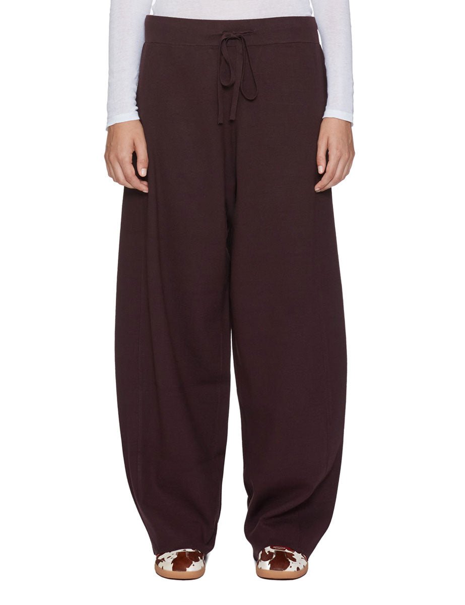 pantalone jogger maglia cioccolato - beatrice b - pantalone