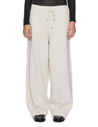 pantalone jogger maglia cream - beatrice b - pantalone