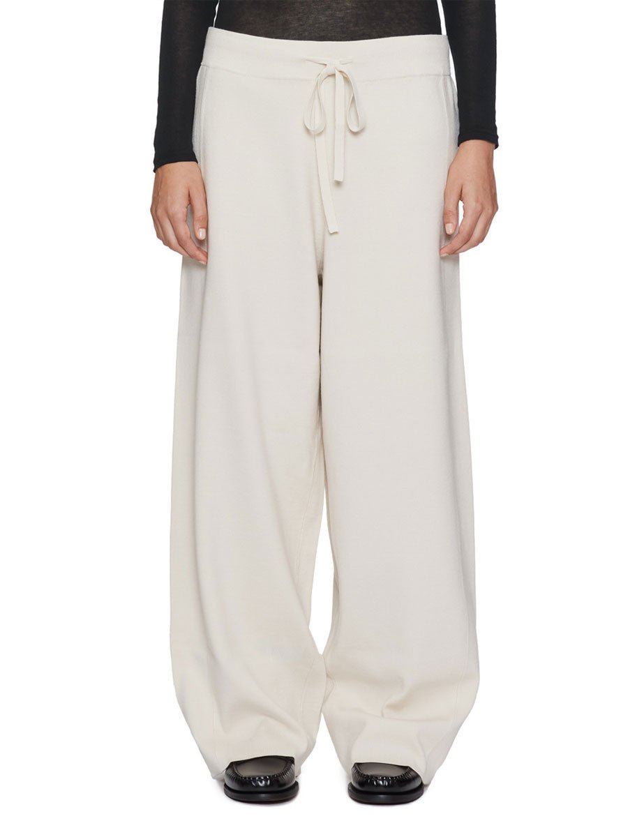 pantalone jogger maglia cream - beatrice b - pantalone