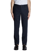 pantalone lana checks blu - incotex - pantalone elegante