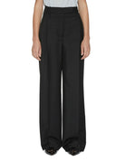 pantalone lana mohair black - rohe - pantalone