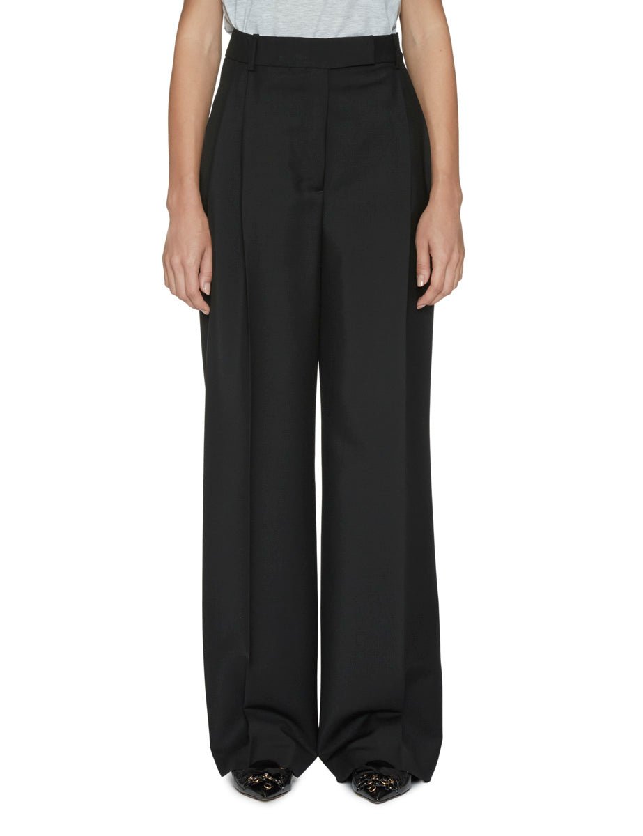 pantalone lana mohair black - rohe - pantalone