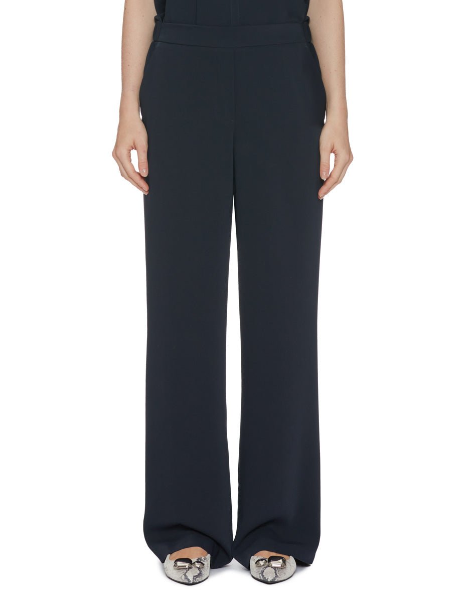 pantalone largo cady fluido blu - blufrida - pantalone