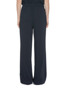 pantalone largo cady fluido blu - blufrida - pantalone