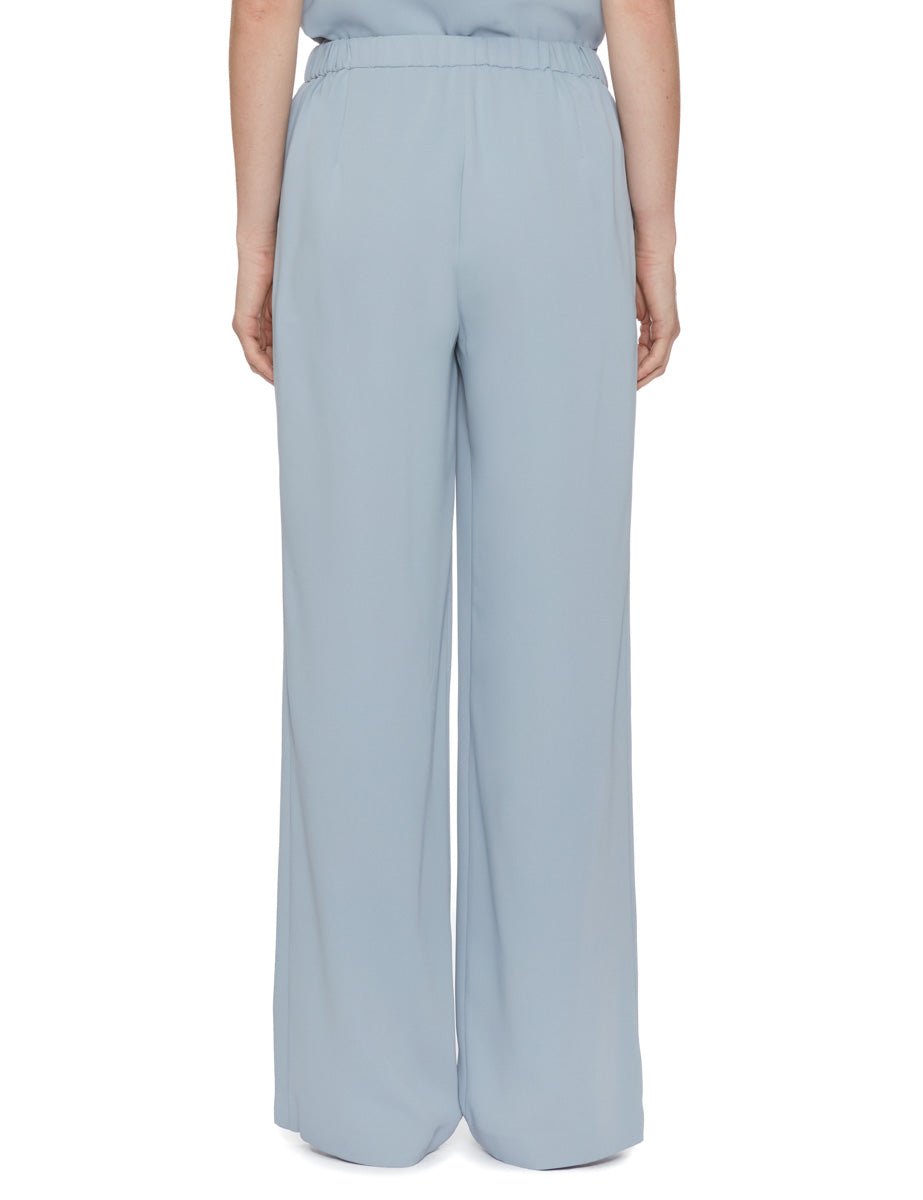pantalone largo cady fluido polvere - blufrida - pantalone