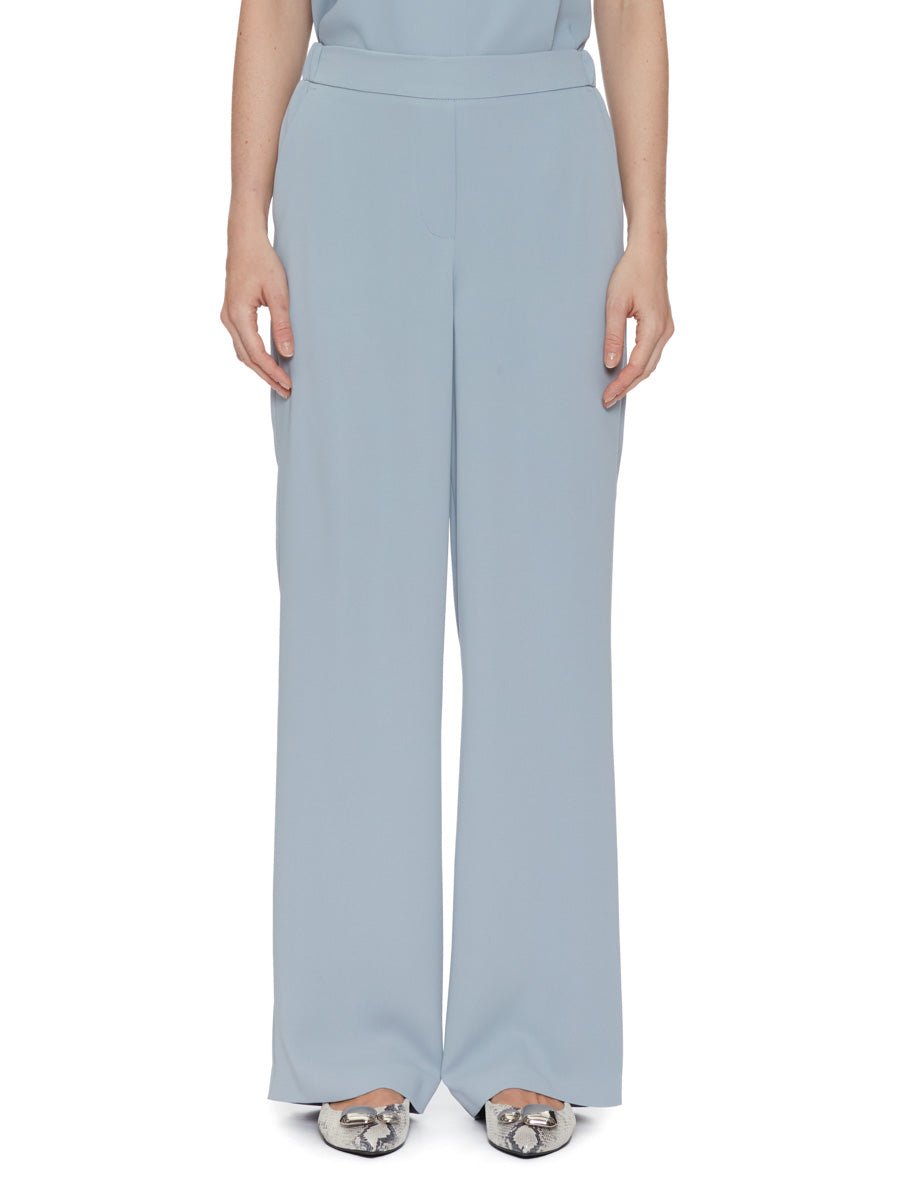 pantalone largo cady fluido polvere - blufrida - pantalone