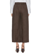 pantalone largo pinces moro - mm by max mara - pantalone