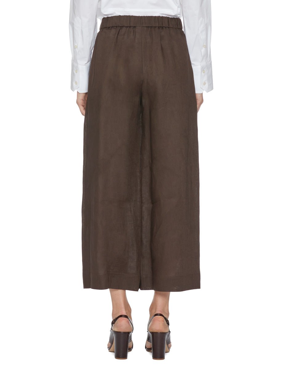 pantalone largo pinces moro - mm by max mara - pantalone