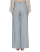 pantalone lino stretch grigio - alysi - pantalone