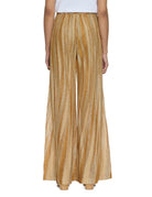 pantalone maglia lurex jacquard gold - Frida SRL