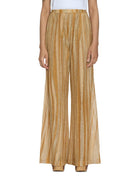 pantalone maglia lurex jacquard gold - Frida SRL