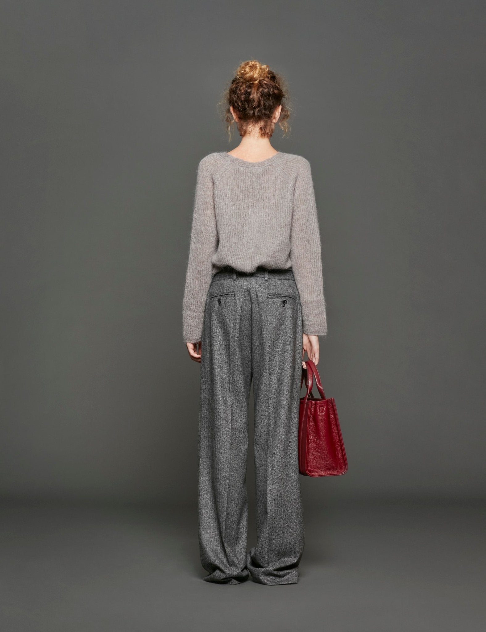 pantalone maschile over spina di pesce - Frida SRL