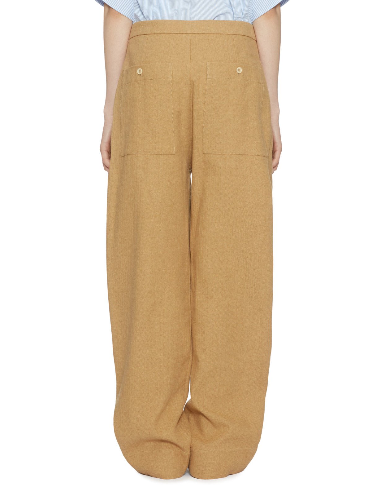 pantalone moss cotone royal yellow - jejia - pantalone