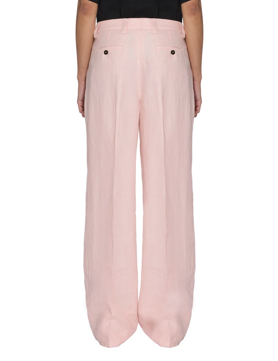 pantalone neera lino rosa - slowear - pantalone